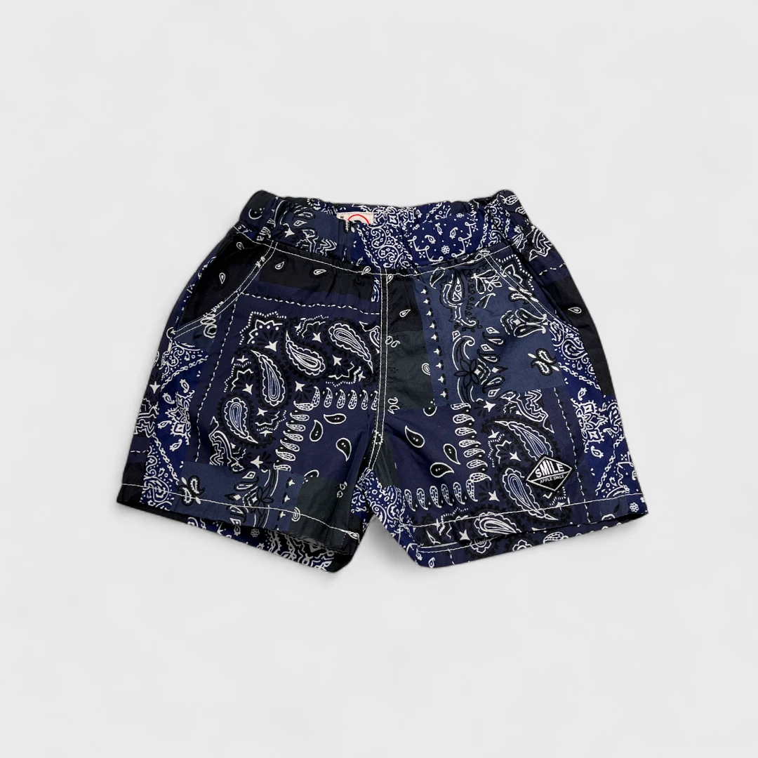 Синие шорты с принтом баксбака