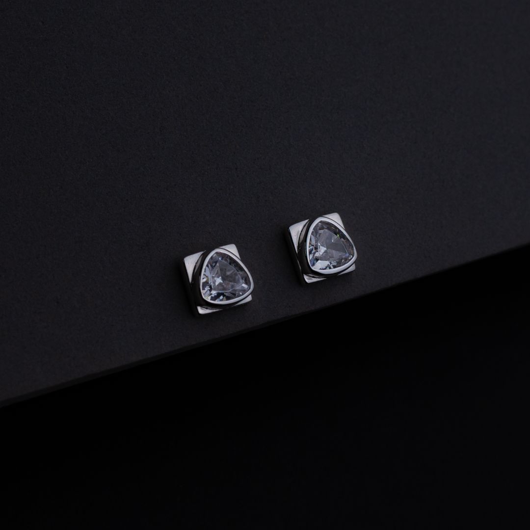 Серьги с цирконием из коллекции STONE