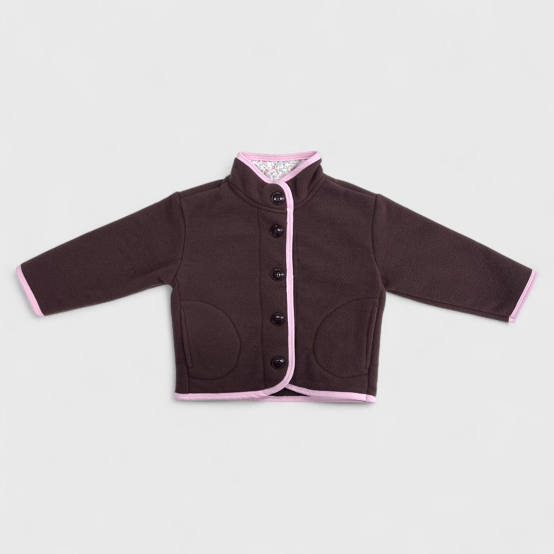 Флисовая куртка с розовым акцентом