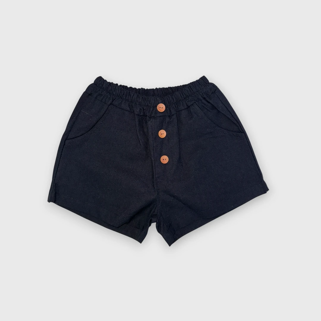 Темные шорты с кнопками