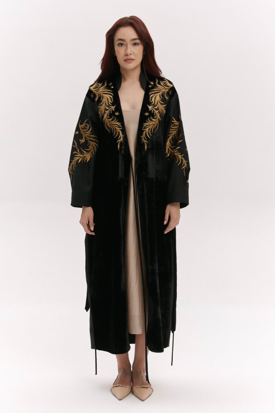 Black Korkem Chapan with Velvet
