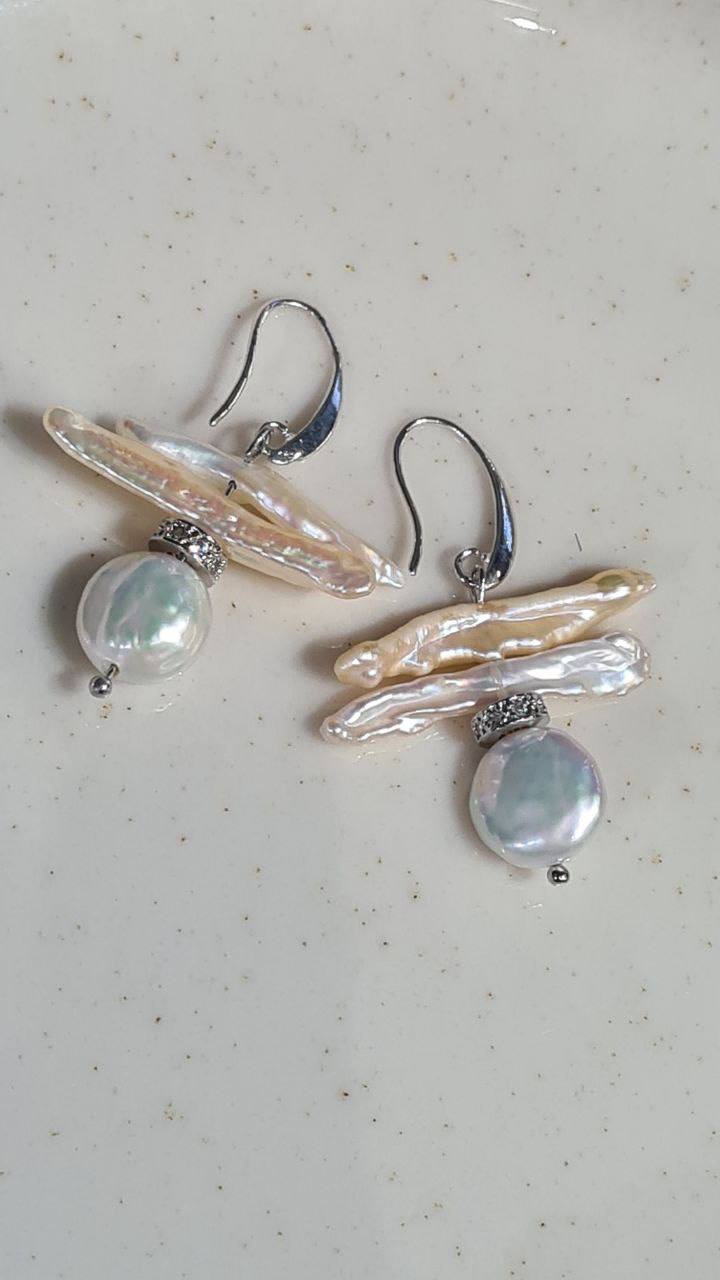 Серьги из барочного жемчуга