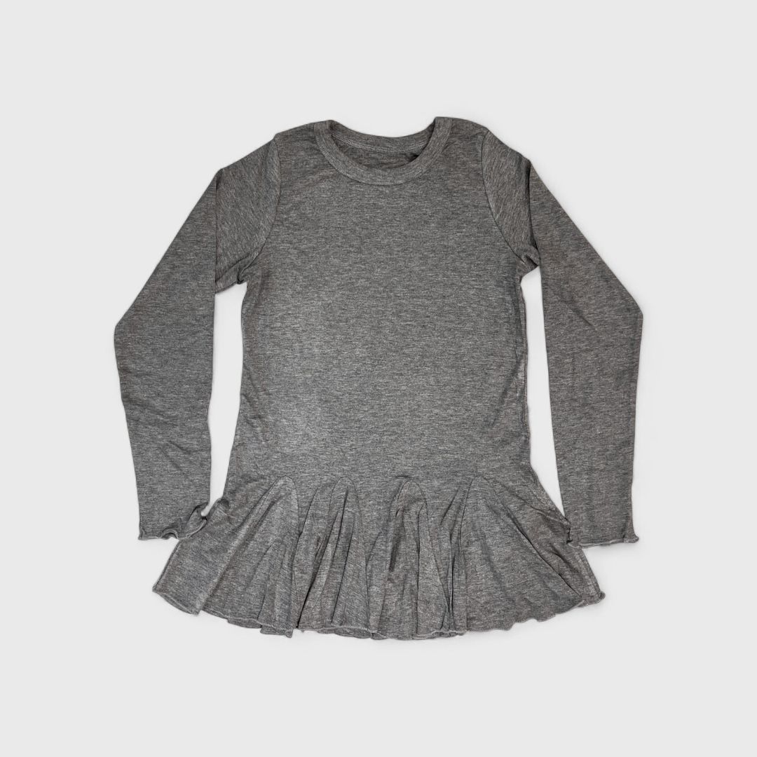 Темно-серое лонгслив-платье 90% вискоза