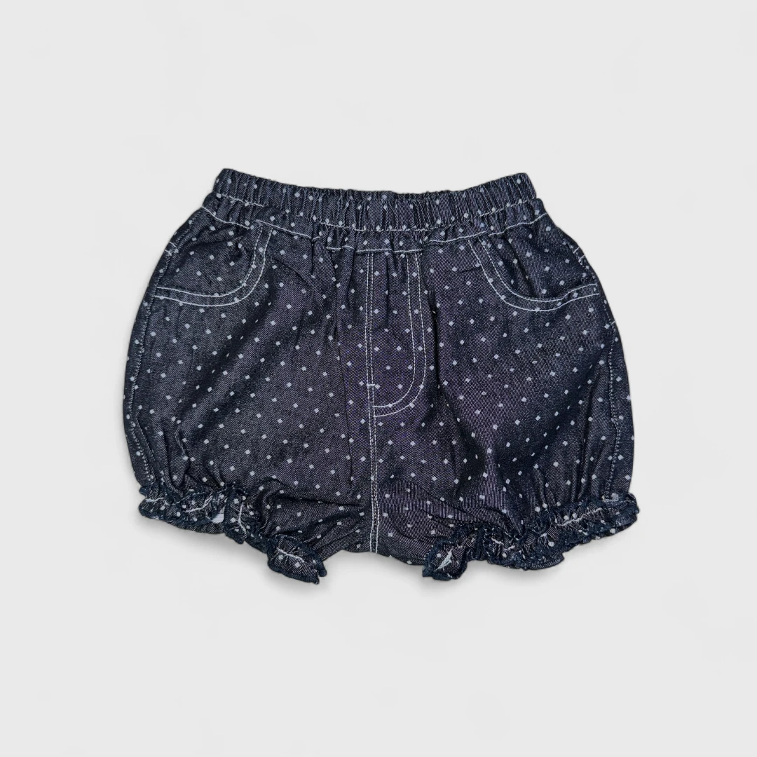 Синие шорты в горошек 