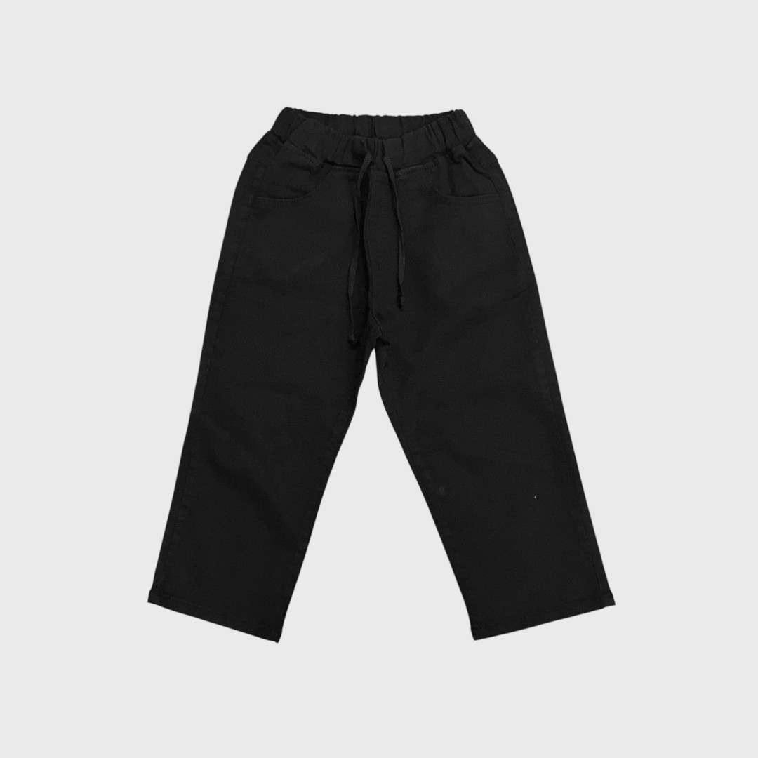 Черные брюки с эластичным поясом