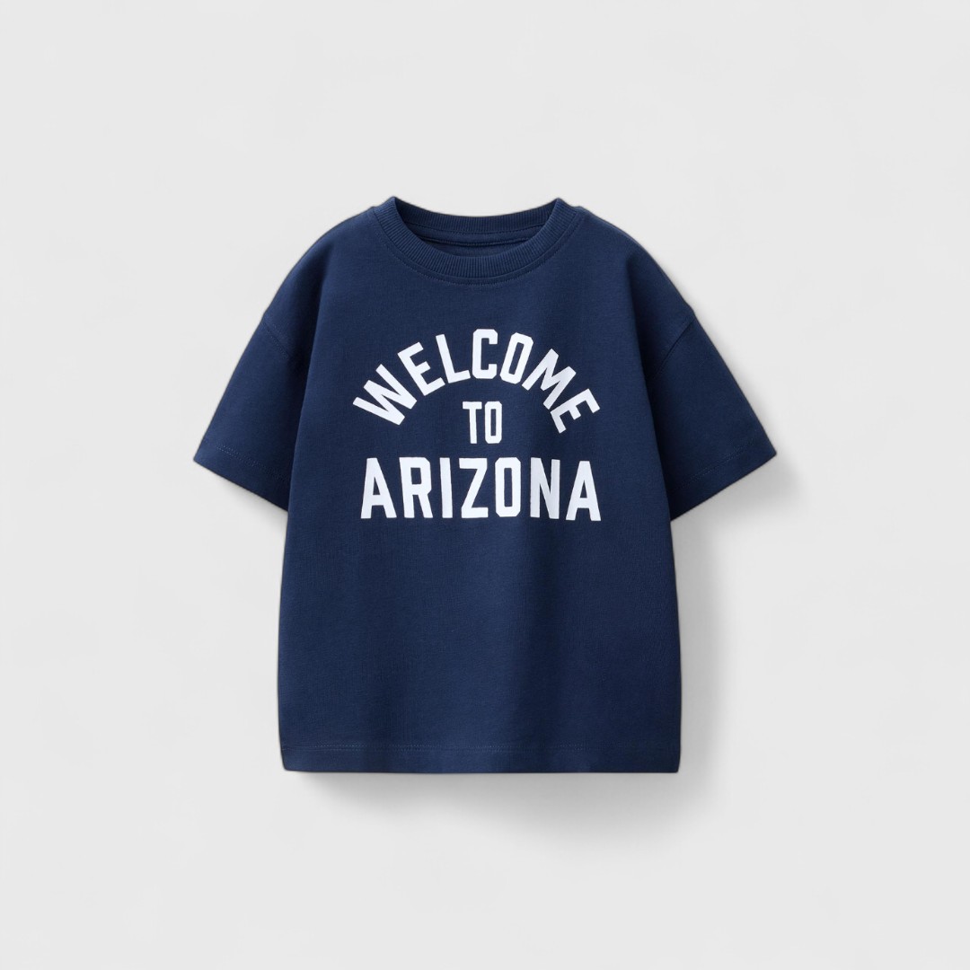 Темно-синяя футболка ZARA