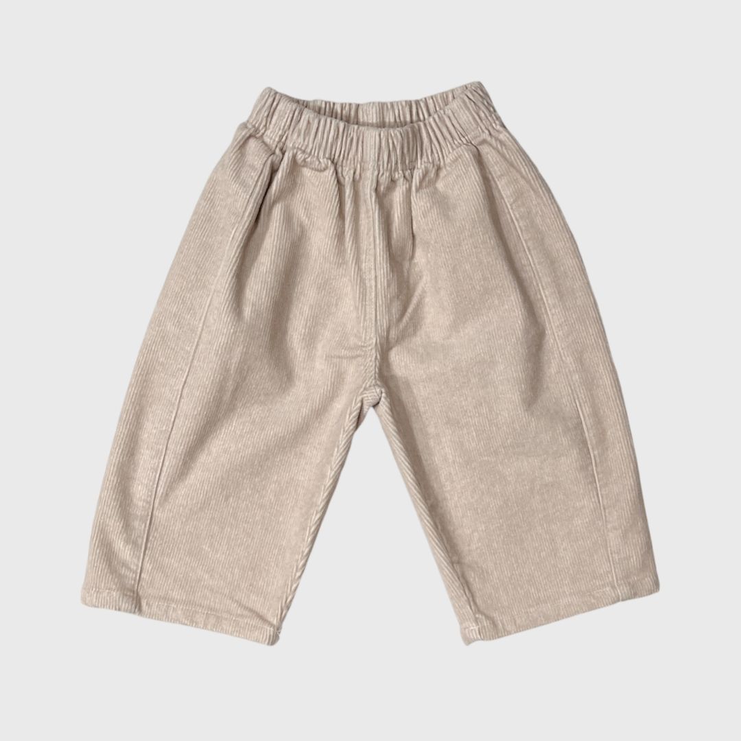 Бежевые брюки из вельвета