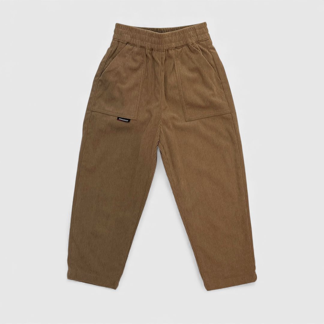 Коричневые брюки из вельвета