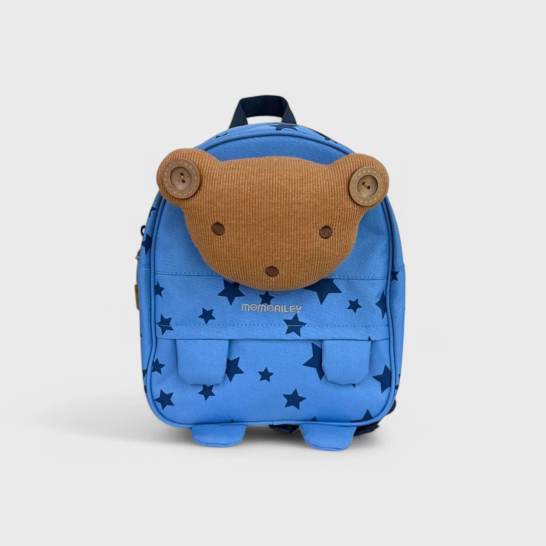 Голубой рюкзак с медвежонком