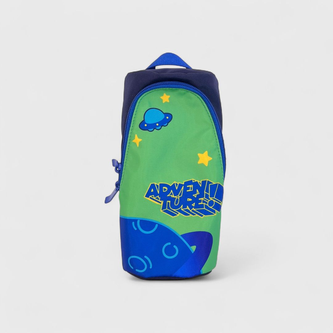 Синий и зеленый пенал с космосом