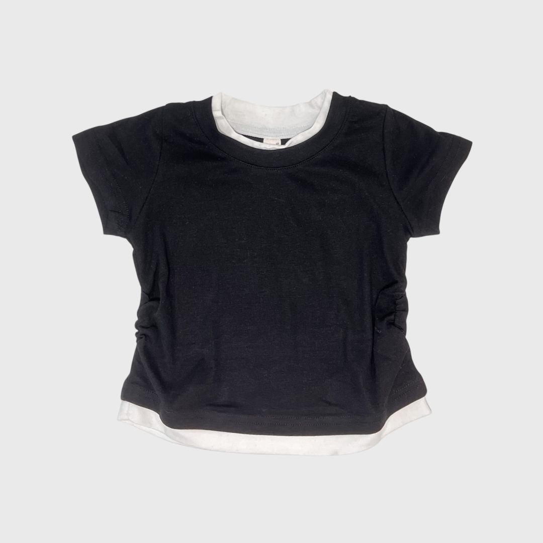 Двойная футболка с белым подкладом