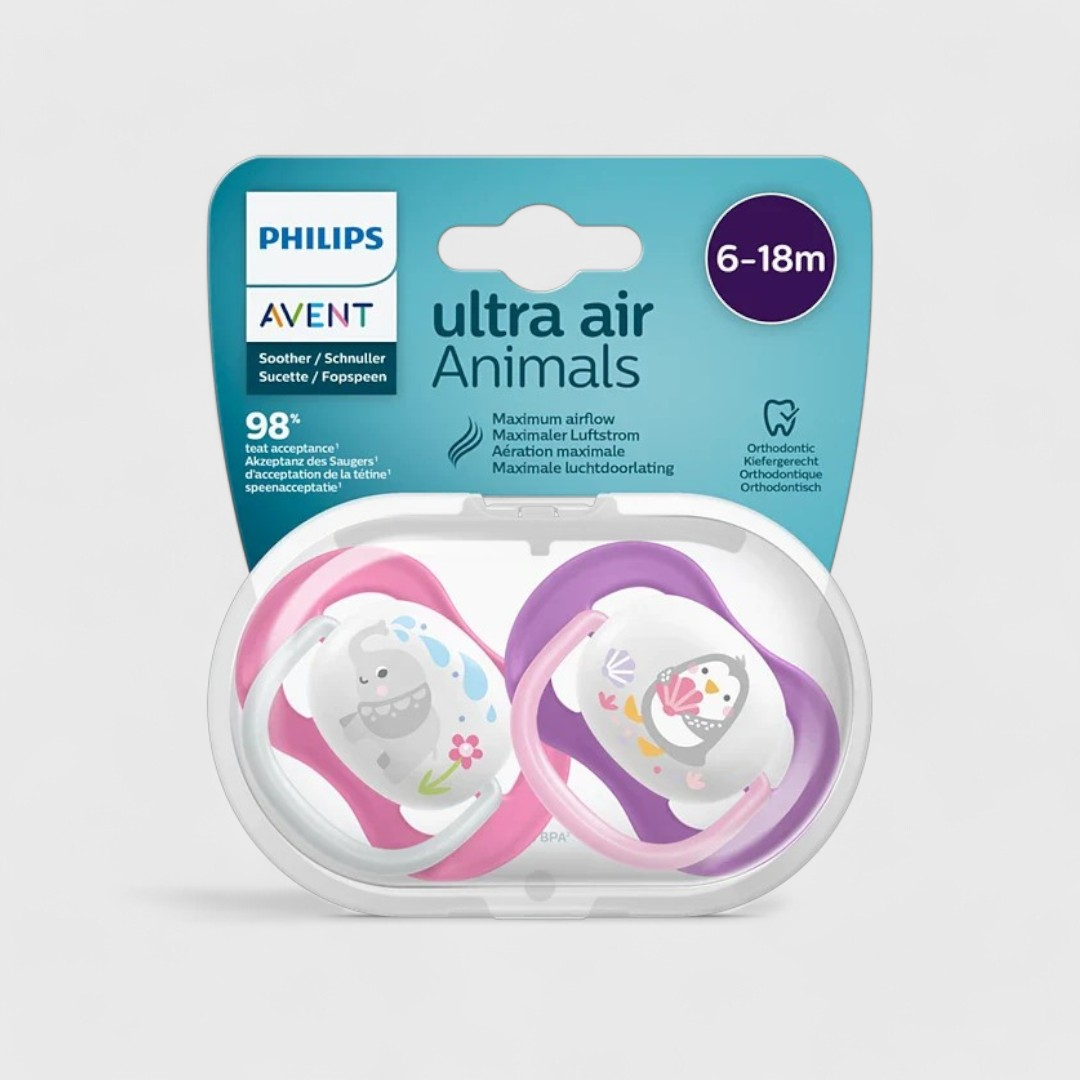 Philips Avent Ultra Air пустышки с животными (6 - 18 мес)