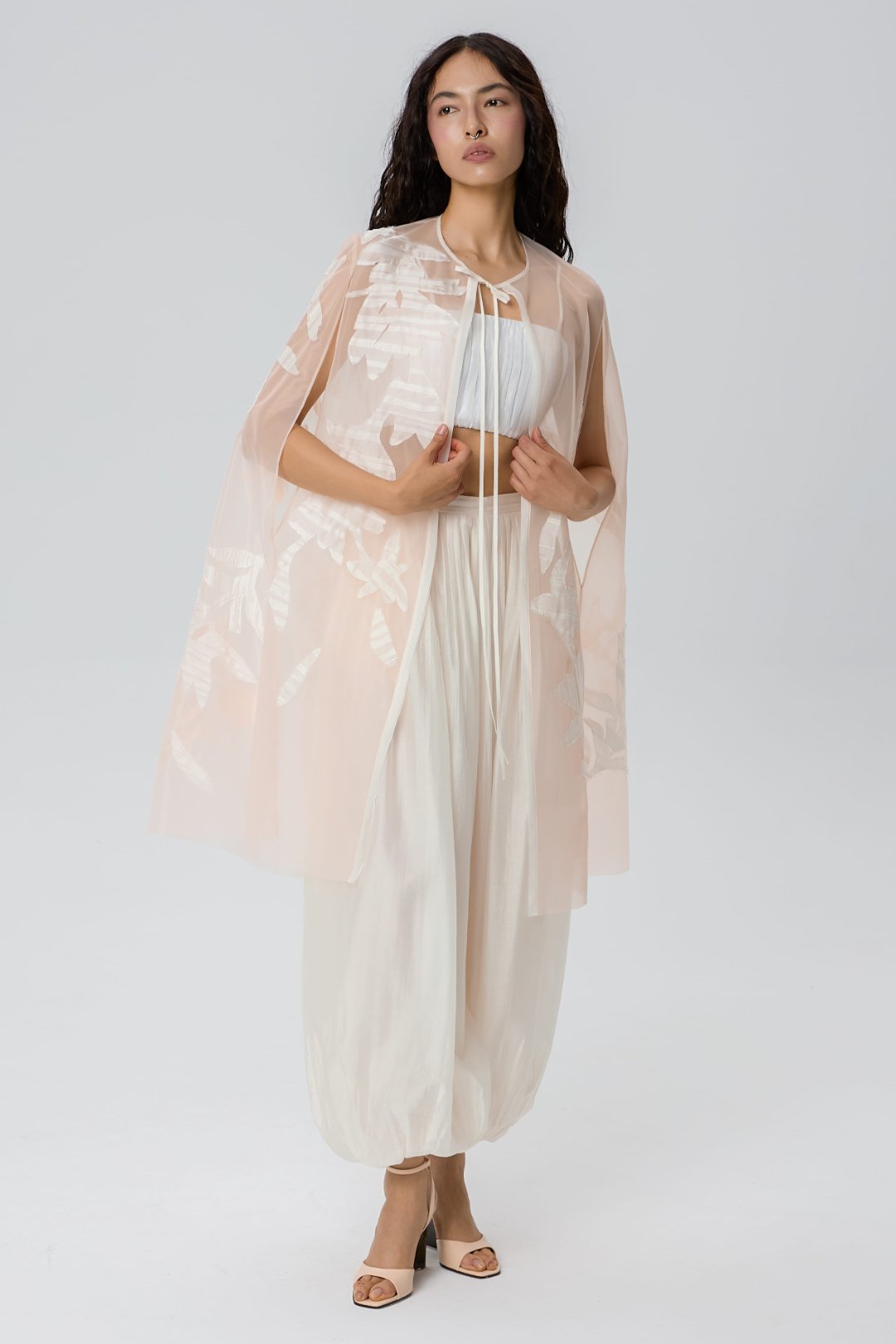 Peach Midi Cape
