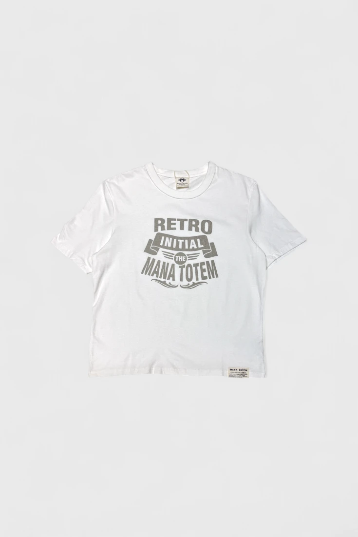 Белая футболка Mana Totem Retro
