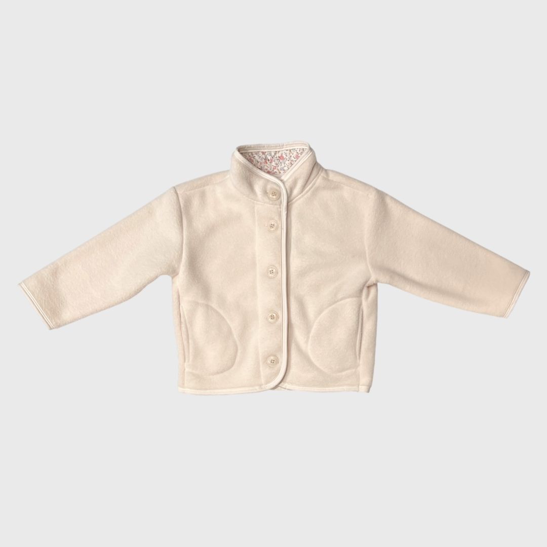 Бежевый флисовый жакет