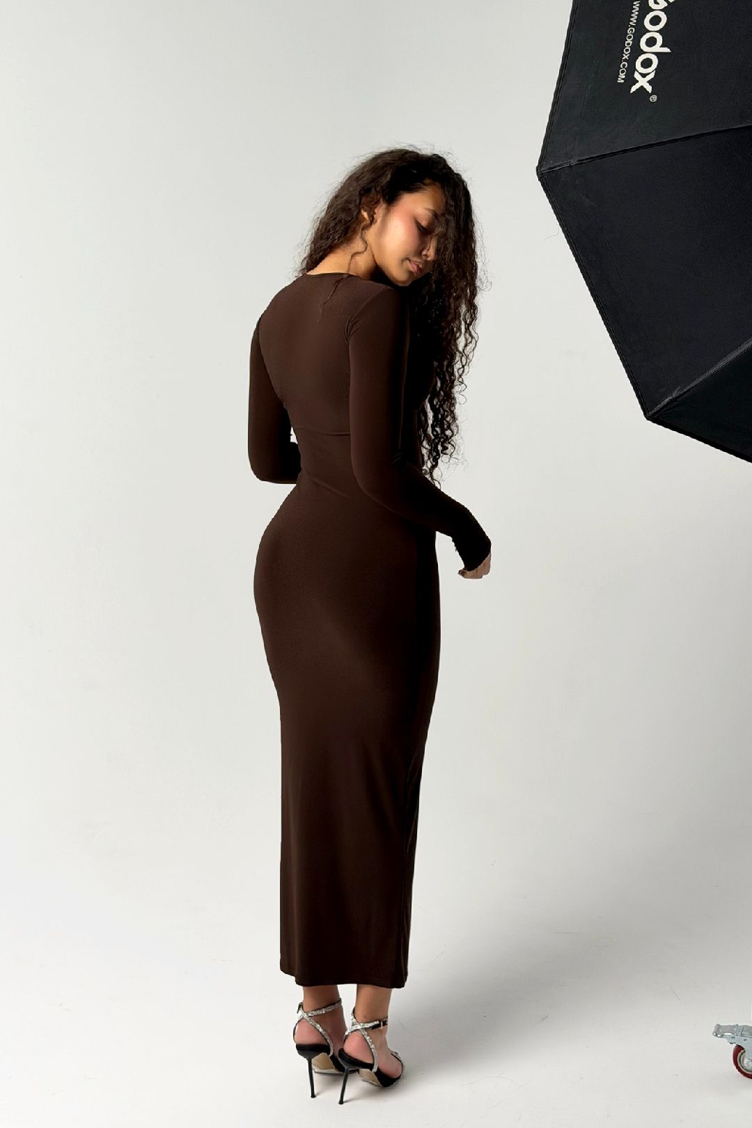 Olivia Dress in Chocolate