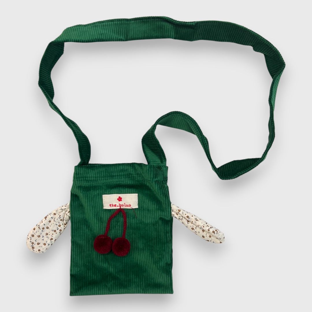 Зеленая сумка с ручками Cherry