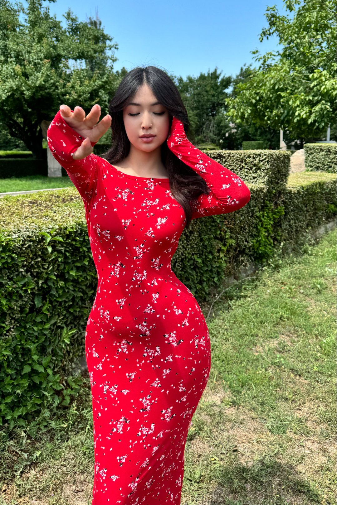 Belladonna Flowers Red Dress