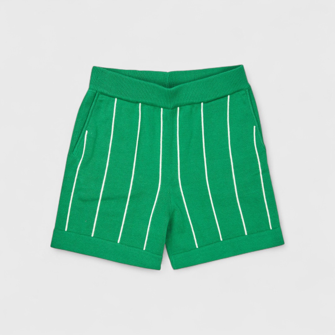 Зеленые шорты с белыми полосками FUB