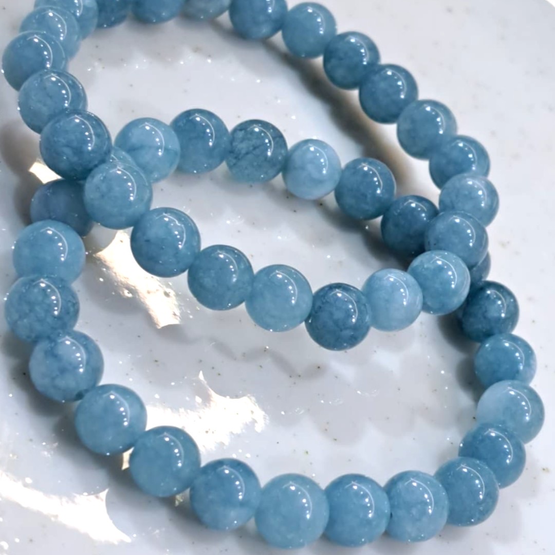 Аквамарин браслет ручной работы