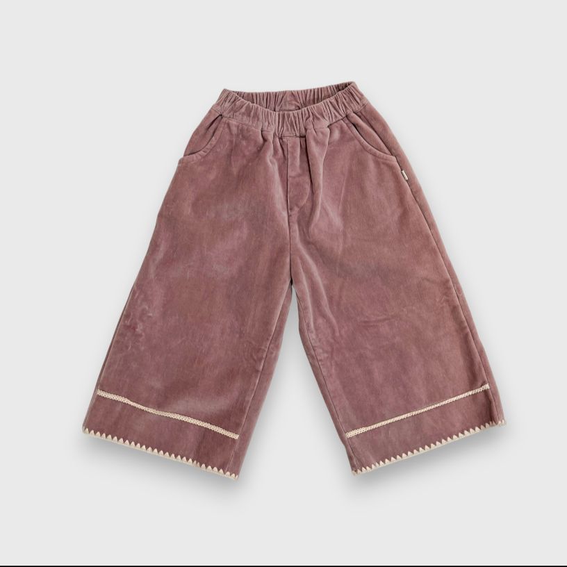 Розовые хлопковые брюки