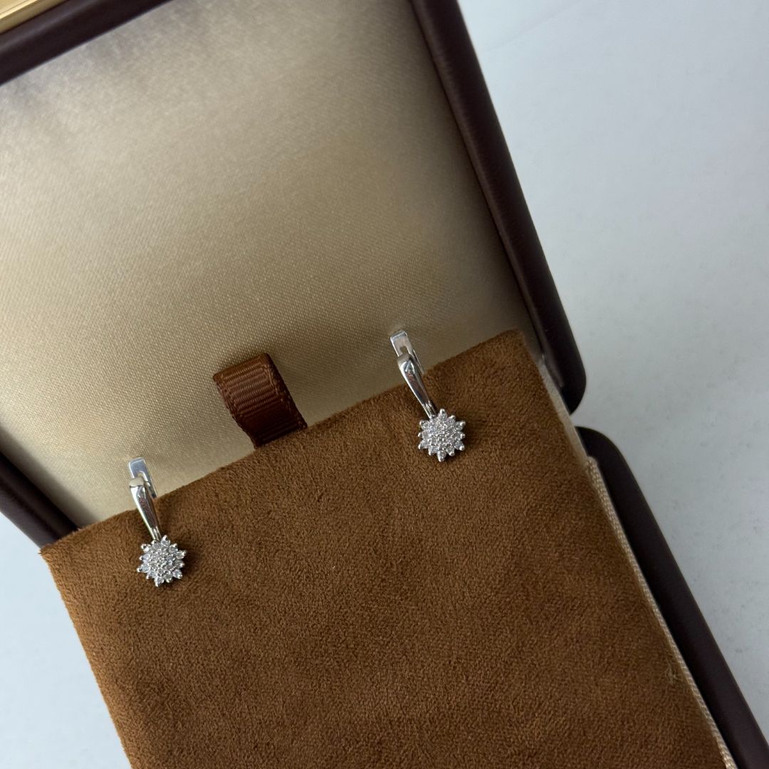 Золотые серьги с камнями