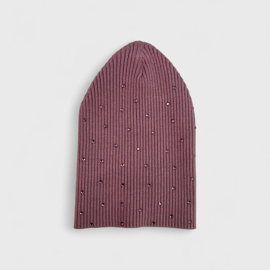 Вязаная шапка с декором (3 расцветки)