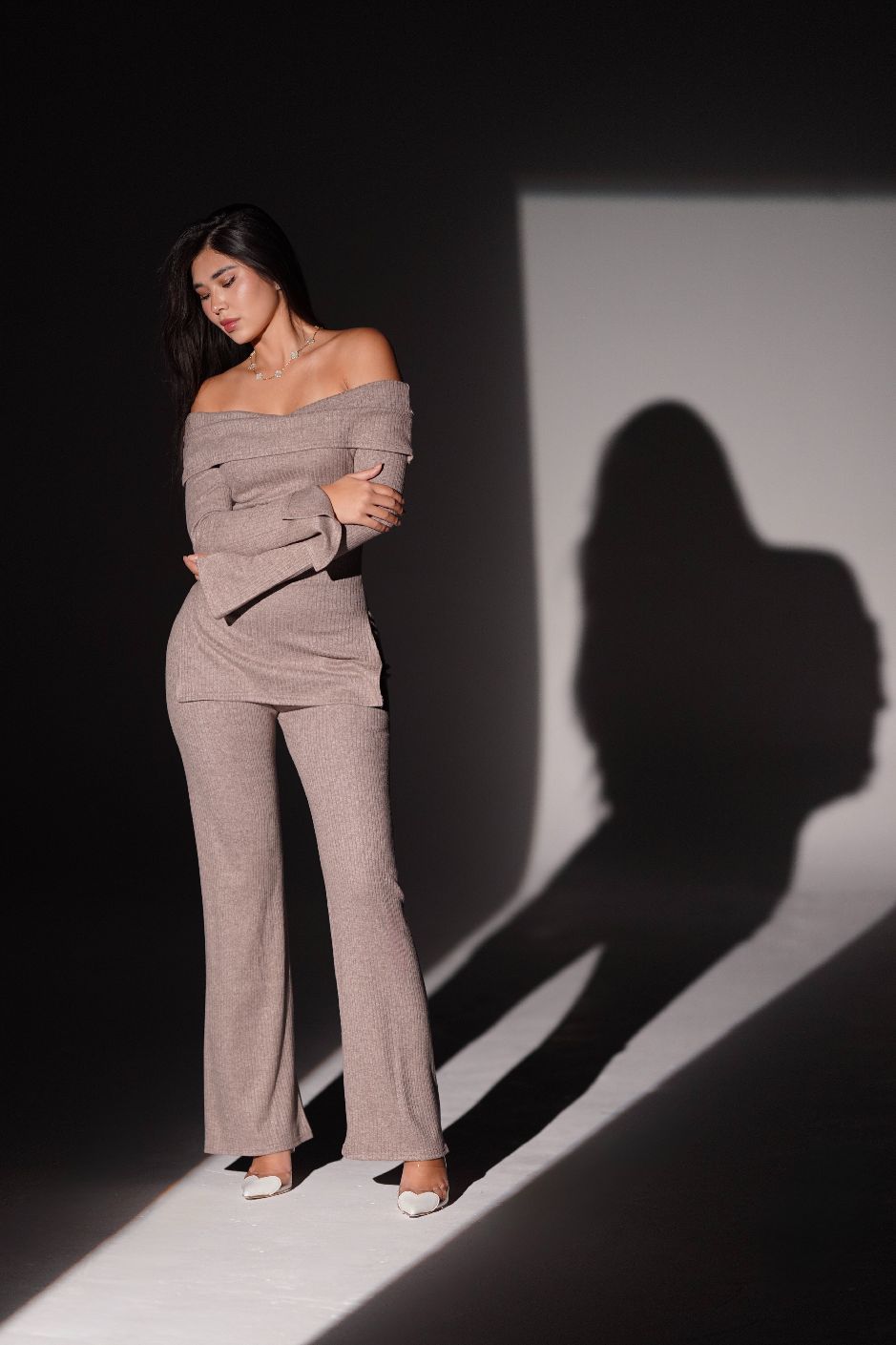 Rihanna Two-Piece Set in Nude