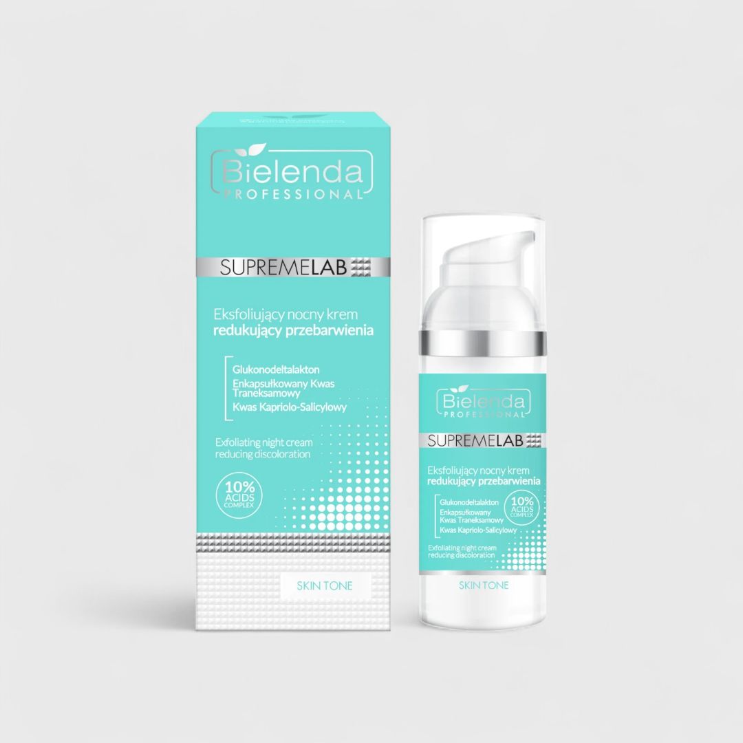 Ночной крем-эксфолиант против пигментации от Bielenda SupremeLAB Skin Tone
