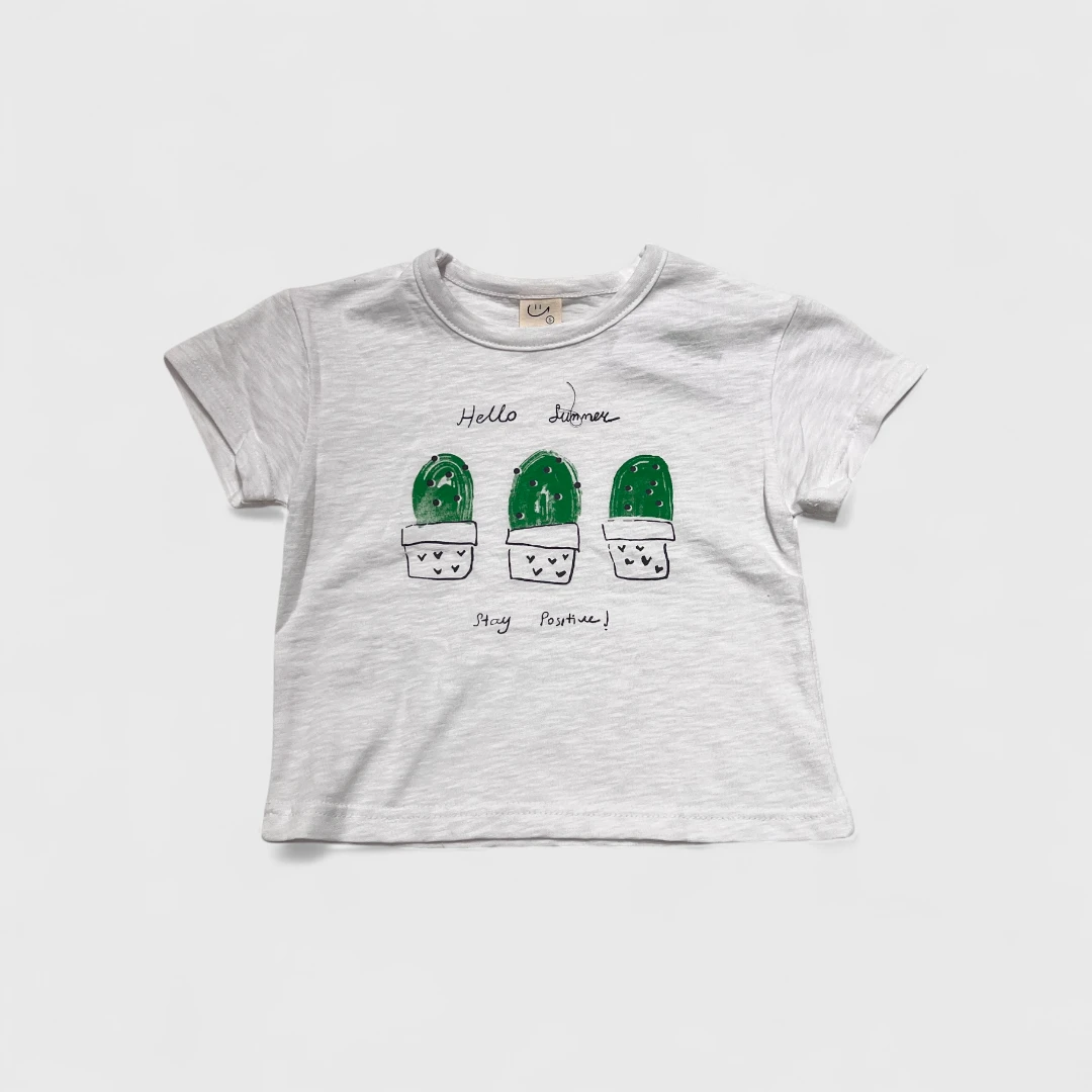 Серая футболка с кактусами