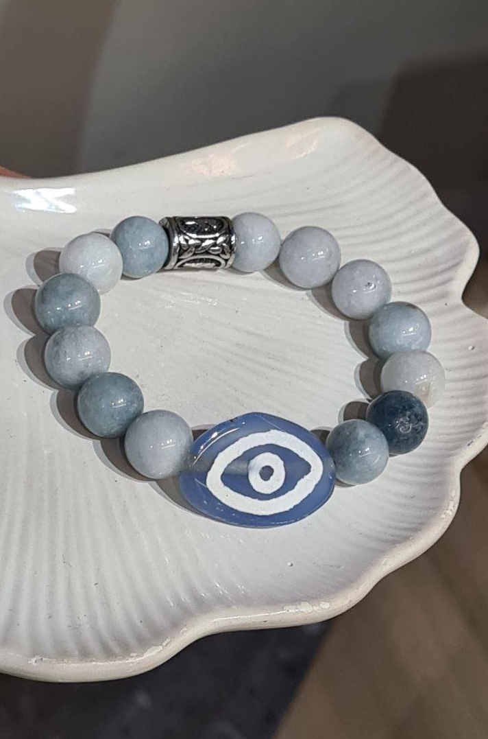 Браслет Дзи глаз Будды и денежная руна Феху