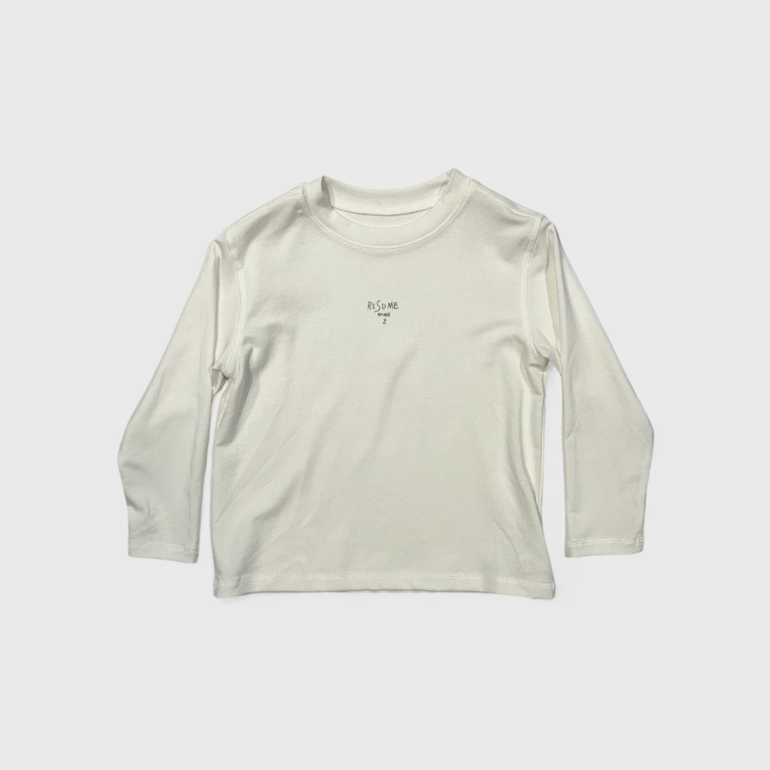 Белый лонгслив Resume