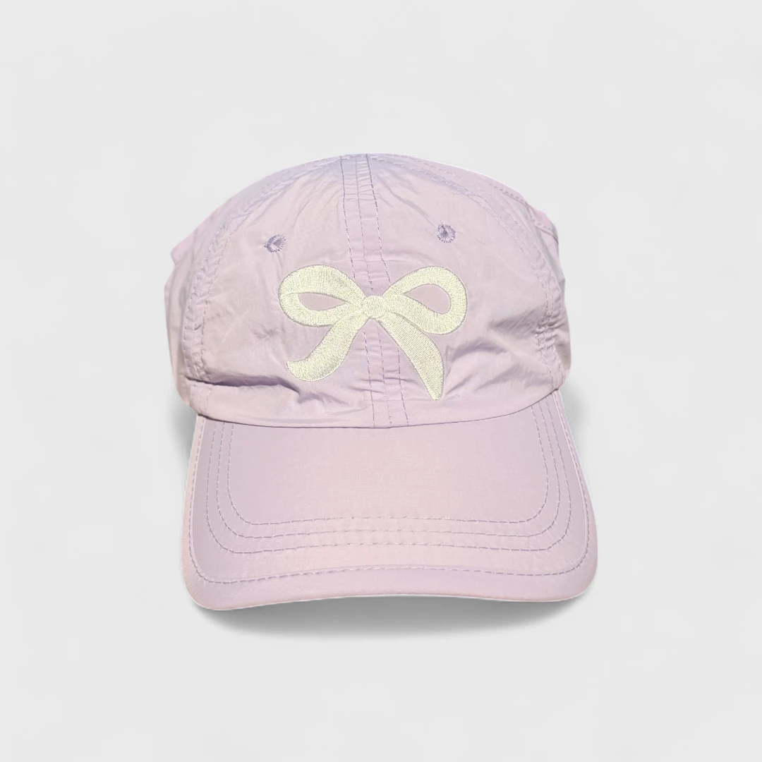 Розовая кепка с бантом