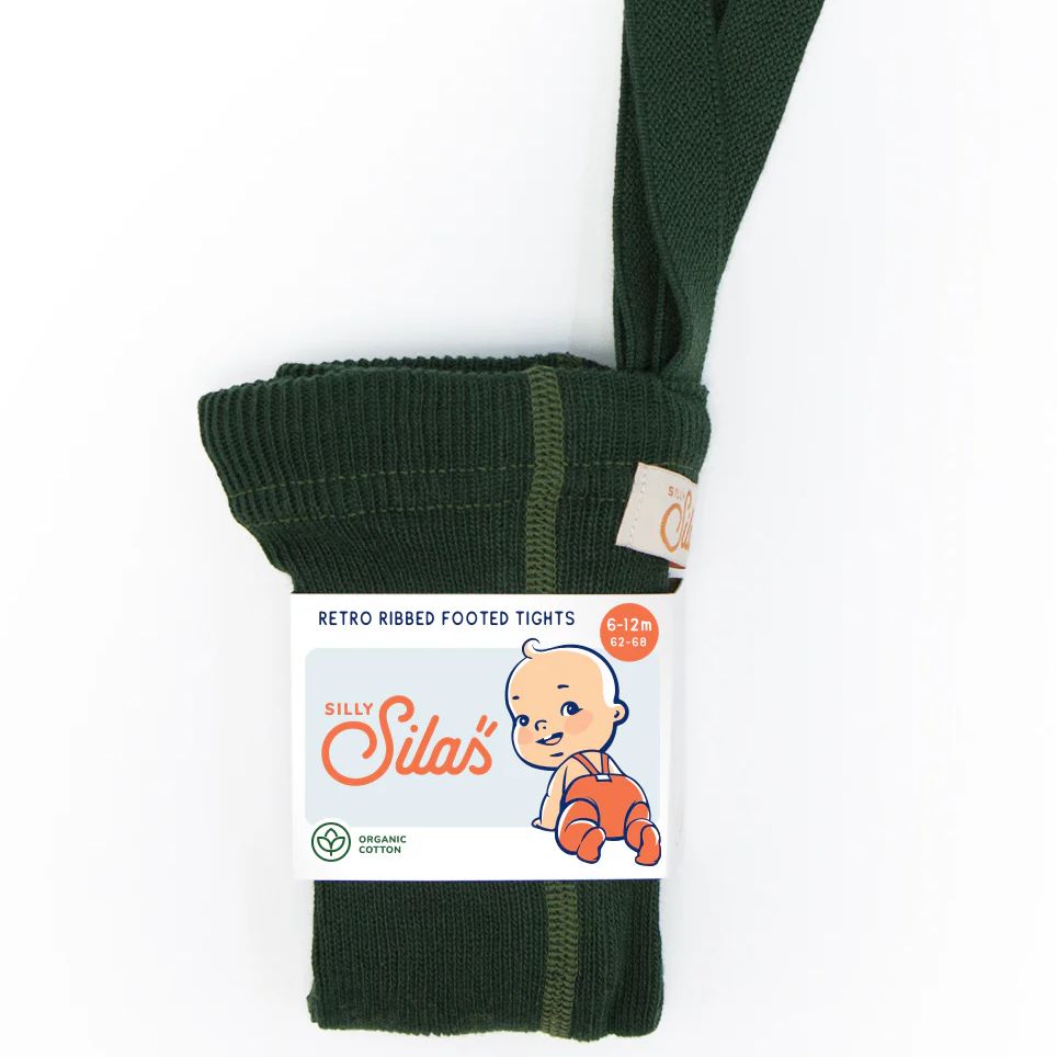 Колготки с закрытыми ступнями dark forest green Silly silas (Швеция)