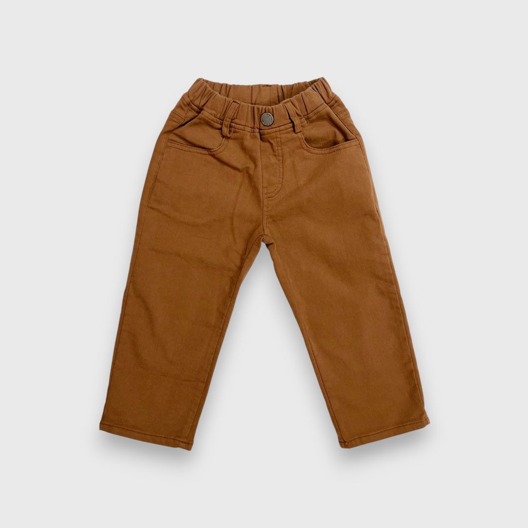 Коричневые брюки утепленные