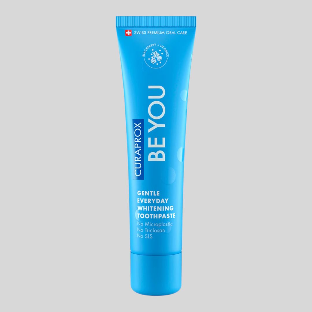 ОТБЕЛИВАЮЩАЯ ЗУБНАЯ ПАСТА CURAPROX BE YOU — CO ВКУСОМ ЕЖЕВИКИ И ЛАКРИЦЫ, 60 млИ ЛАКРИЦЫ, 60МЛ