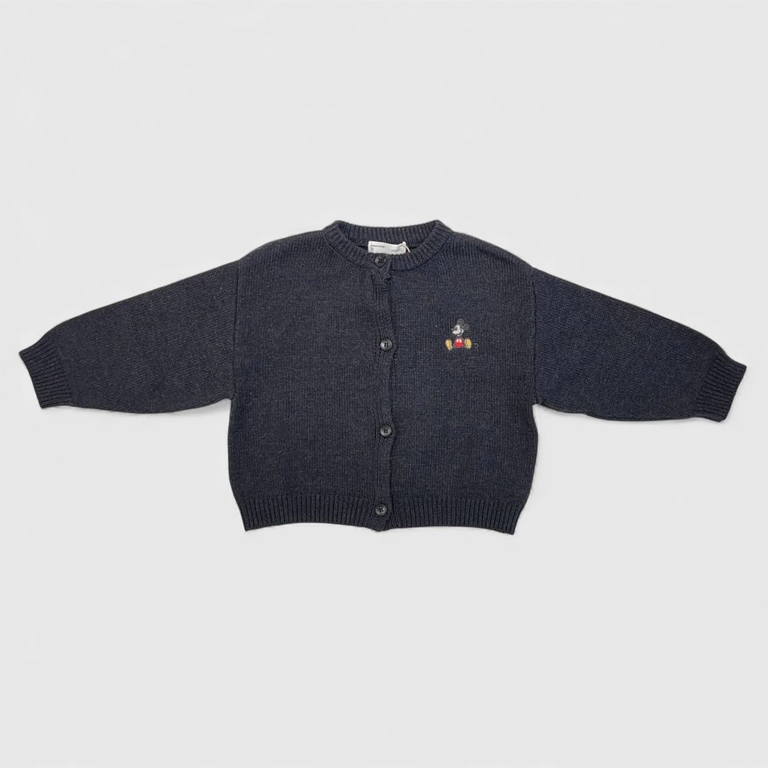 Темно-серый кардиган с вышивкой