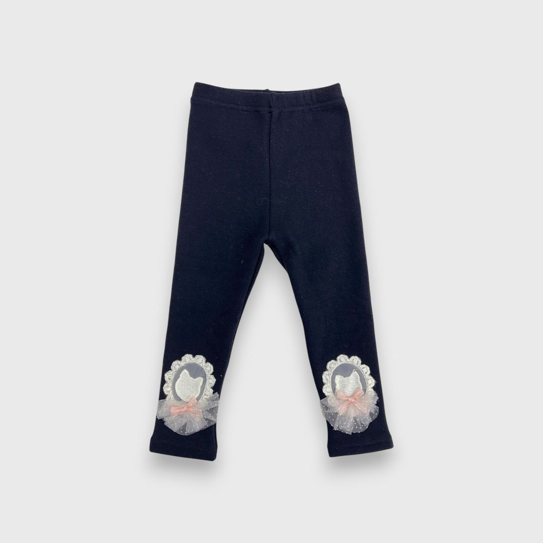 Темно-синие леггинсы с балеринами