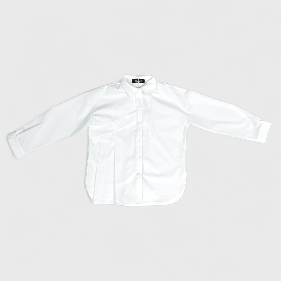 Белая рубашка с длинным рукавом