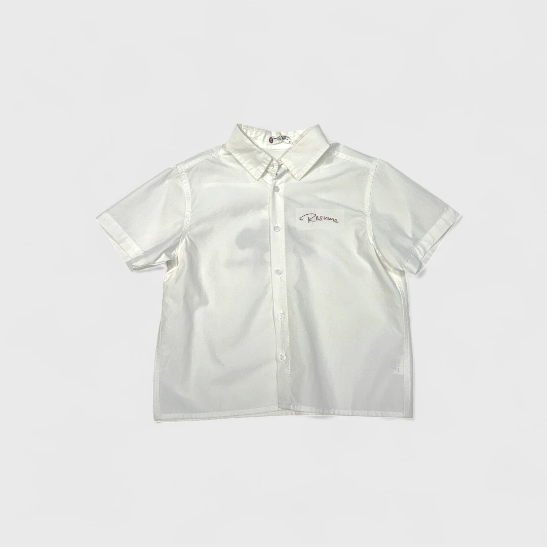 Белая рубашка с вышивкой