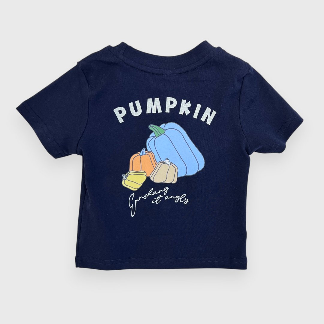 Синяя футболка с принтом Pumpkin
