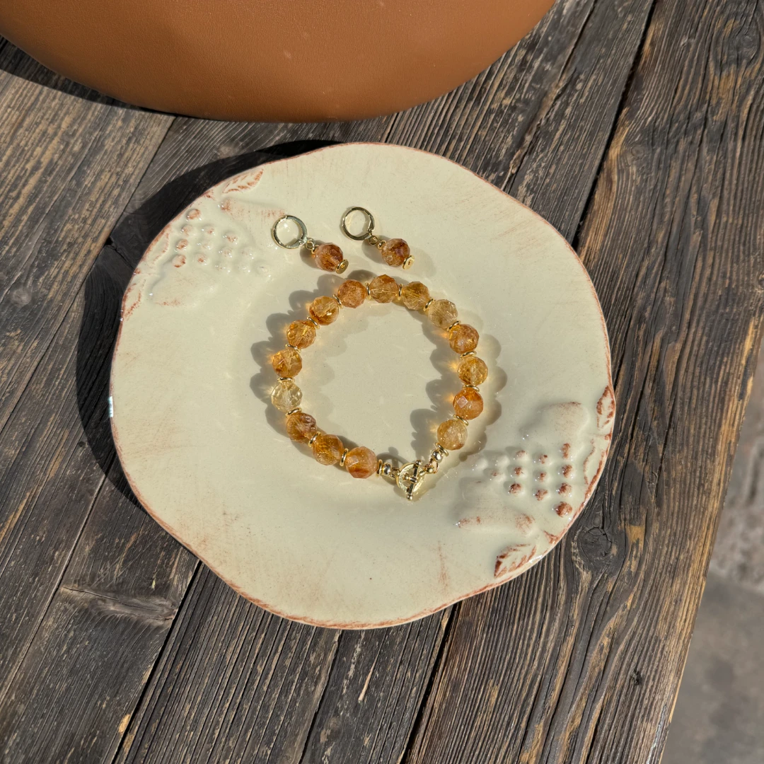 Soroka Jewellery желтый браслет из натурального цитрина