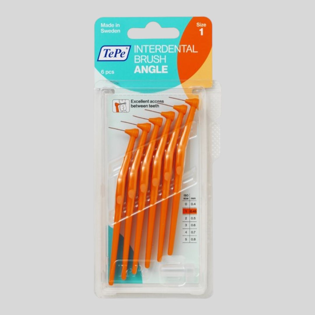 УГЛОВЫЕ МЕЖЗУБНЫЕ ЕРШИКИ TEPE INTERDENTAL BRUSH ANGLE, РАЗМЕР 1 (0,45 ММ) 6 ШТ