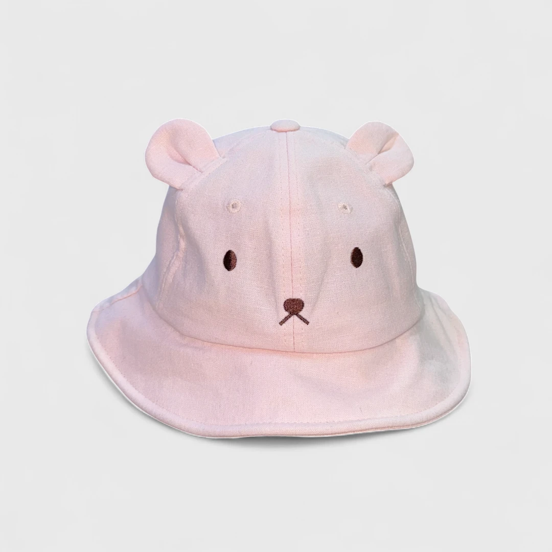 Розовая панама с ушками