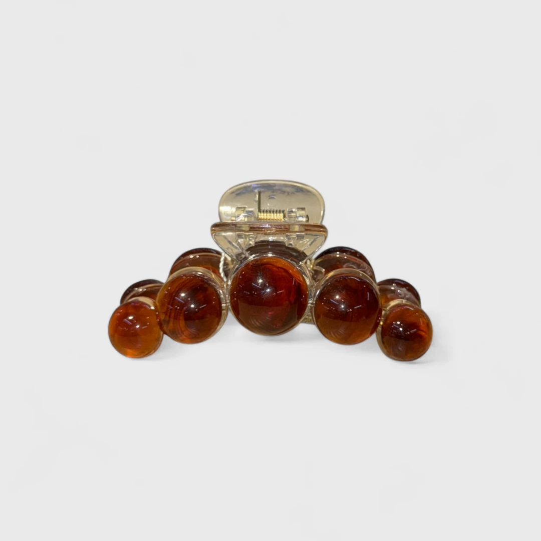 Коричневая заколка для волос