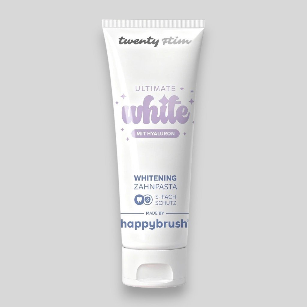 Отбеливающая зубная паста happybrush ultimate white с гиалуроновой кислотой, 75ml