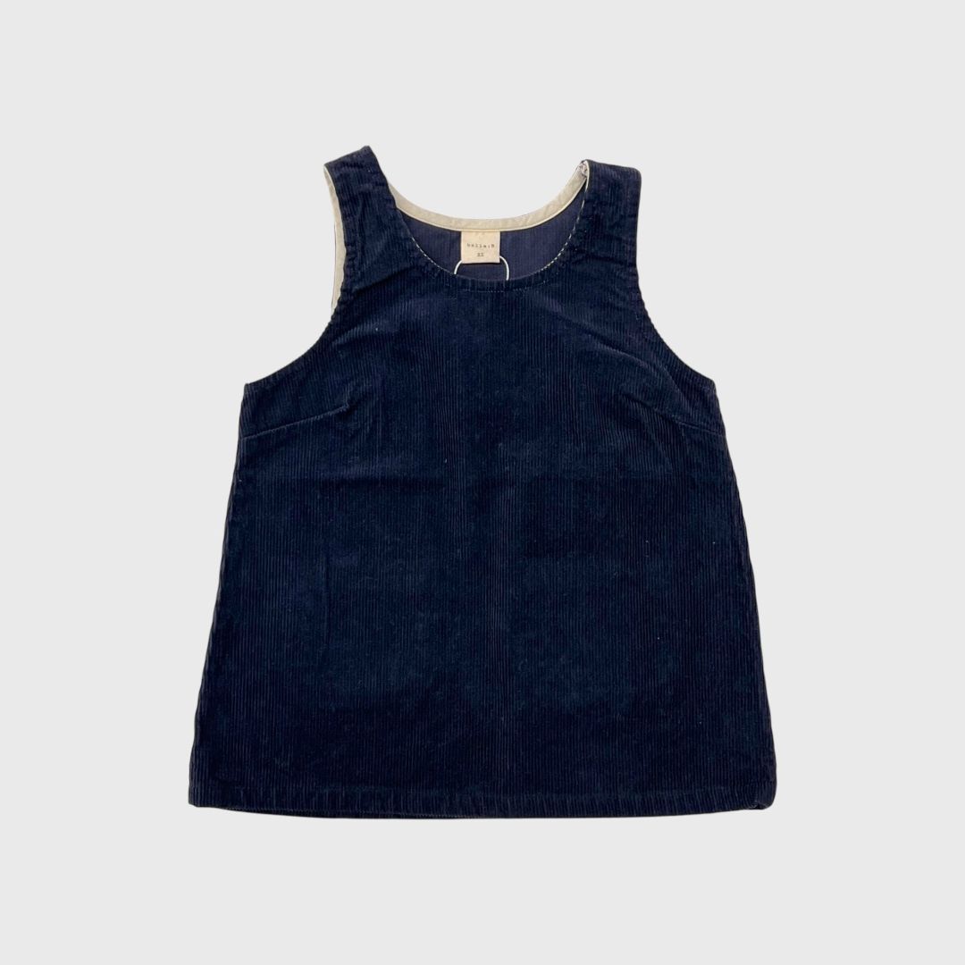 Темно-синий вельветовый сарафан