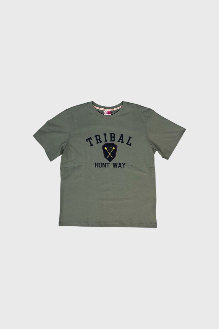 Оливковая футболка Tribal Hunt Way