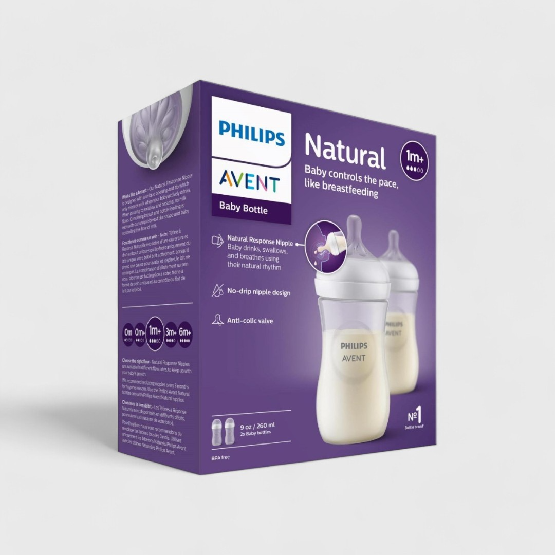 Philips Avent 260 мл, 2 шт. (от 1 мес)