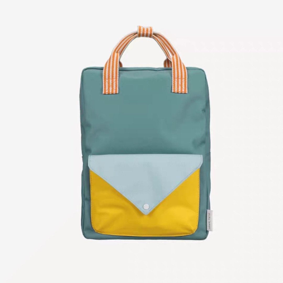 Голубой рюкзак с жёлтым карманом Sticky Lemon Envelope